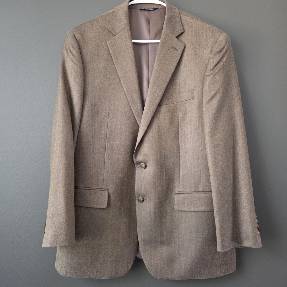 Ralph by Ralph Lauren Men's 42R Wool and Silk‎ Brown Sport Coat Blazer Jacket